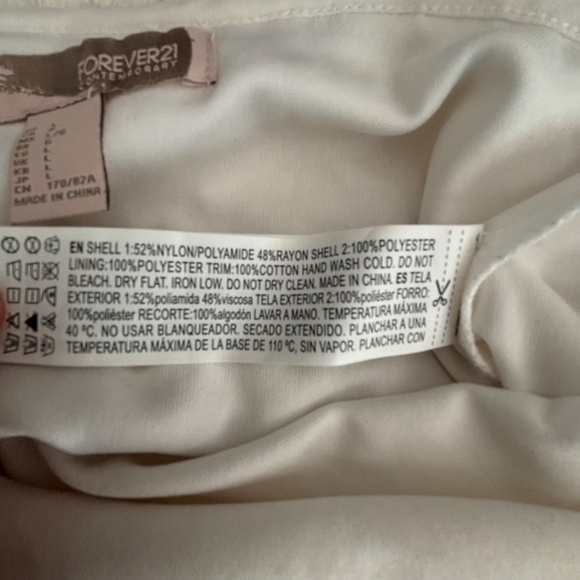 Forever 21 lace overlay lined a-line skirt size L - Picture 13 of 17